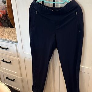 Women's Navy Active Zip-Pocket Jogger Pants